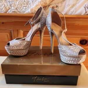 Thalia Sodi Silver Women's Heels